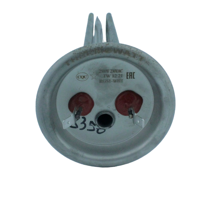 ТЭН для водонагревателя, RF 2500W/230V нержавеющая сталь, фланец 92мм, под клеммы, 375мм, 3170120, 007111